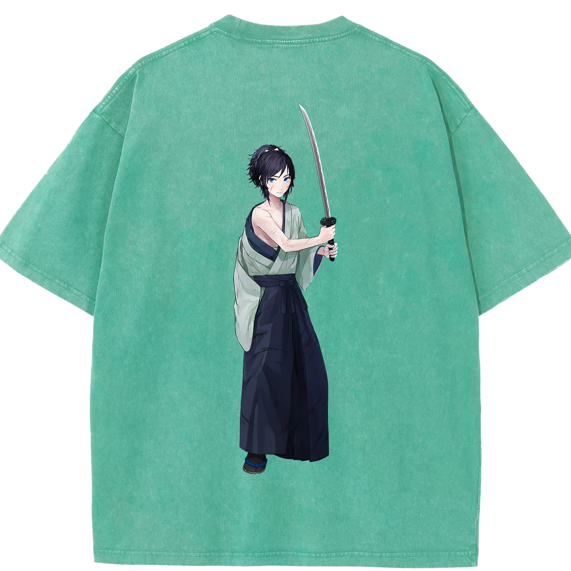 （画像用） 刀剣乱舞 Touken Ranbu 綿100% ヴィンテージ風 半袖Tシャツ（背面プリント）